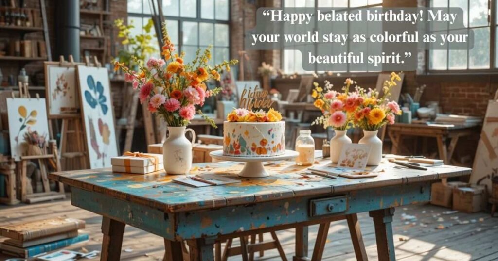 Colorful and Creative Belated Birthday Blessings Images