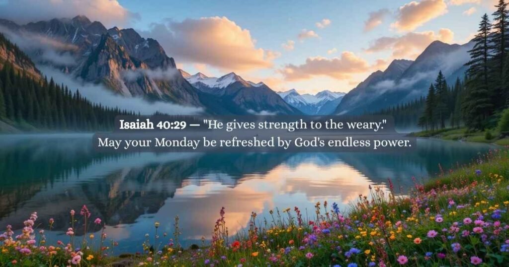 New Week Monday Blessings Bible Verse