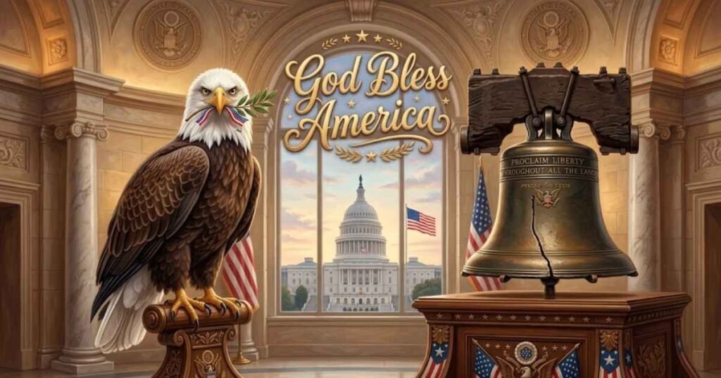 Patriotic Eagle and Liberty Artwork